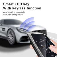 Clé LCD Kaifute CF588 : Dos en verre bleu, améliorez votre clé de voiture en la transformant en une version haut de gamme et high-tech, compatible avec toutes les clés de voiture intelligentes.