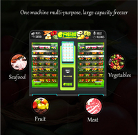 Aangepaste Hoge Kwaliteit Product Koelfunctie Vers Fruit En Groente Enkele Kast Automaat