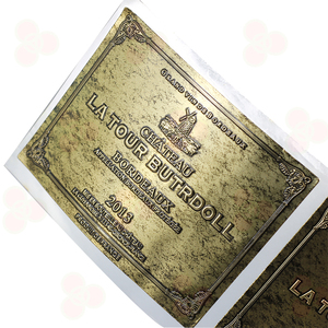 Etichette Private alla rinfusa <span class=keywords><strong>per</strong></span> etichette di <span class=keywords><strong>vino</strong></span> cosmetici di lusso in metallo colorato adesivo <span class=keywords><strong>per</strong></span> alcol bottiglia di liquori di <span class=keywords><strong>vino</strong></span> - Product Image 1