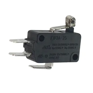 Fabrication de micro-interrupteurs 40t85 10A 25A court Actionneur à levier à rouleau Micro-interrupteur miniature Micro-interrupteur à action instantanée