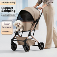 Poussette de voyage pliable légère et portable pour animaux de compagnie, idéale pour les chats et les chiens de petite et moyenne taille, best-seller