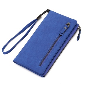 กระเป๋าสตางค์ผู้หญิงขนาดใหญ่ ดีไซน์สวยงาม หนังแท้ ป้องกันข้อมูล RFID  แบบพับได้  พร้อมสายคล้องมือ  หนัง PU - Product Image 4