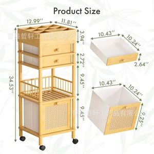 Multifunctional <b>Storage</b> <b>Cart</b> 5 Tier With Wheels Eco Friendly Office Organizer For Living Room Bathroom Beauty Salon - Product Image 1