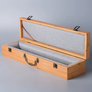 Caja de regalo de madera para caligrafía, pintura, pergaminos, rectangular portátil, 11,5 cm de alto, embalaje artesanal WB1025 - Product Image 2