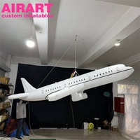 Accessoires de spectacle : Avion gonflable blanc, Modèle d'avion gonflable pour spectacle aérien