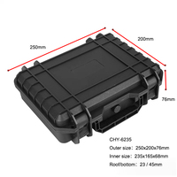 Boîtier personnalisable en plastique technique PP modifié, petit format, 235x165x68mm, portable, avec doublure en mousse, moulage par injection, OEM/ODM