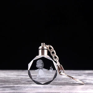 Vendita calda Più Poco Costoso 2D LED KeyChain di Cristallo di Vetro Pocket Mostro Charmander Colpire Palle Custom - Product Image 2