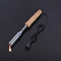 Fer à souder 100W à vente chaude, chauffage externe lourd, coude en cuivre, haute puissance, poignée en bois, machine à souder en plastique et en acier