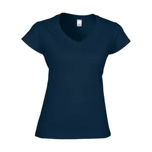 Camiseta con cuello en V para mujer, merchandising personalizado - Product Image 2