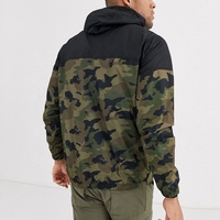 Veste coupe-vent anorak à demi-zip pour homme, avec logo personnalisé, coupe ajustée, col à capuche, pour le sport et les loisirs, hiver, écologique, séchage rapide