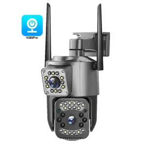 Thiết Kế Mới 2023 Hệ Thống An Ninh Gia Đình Thông Minh Camera An Ninh Ip Không Dây Wifi Cctv 4mp Đèn Flash Ống Kính Kép Camera Mạng Mini