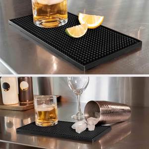 Custom Logo Size Pattern Color Non-Slip Soft PVC Silicone Bar Runner Bartender Cocktail Counter <b>Table</b> Service Wine <b>Beer</b> Drip Mat - Product Image 2