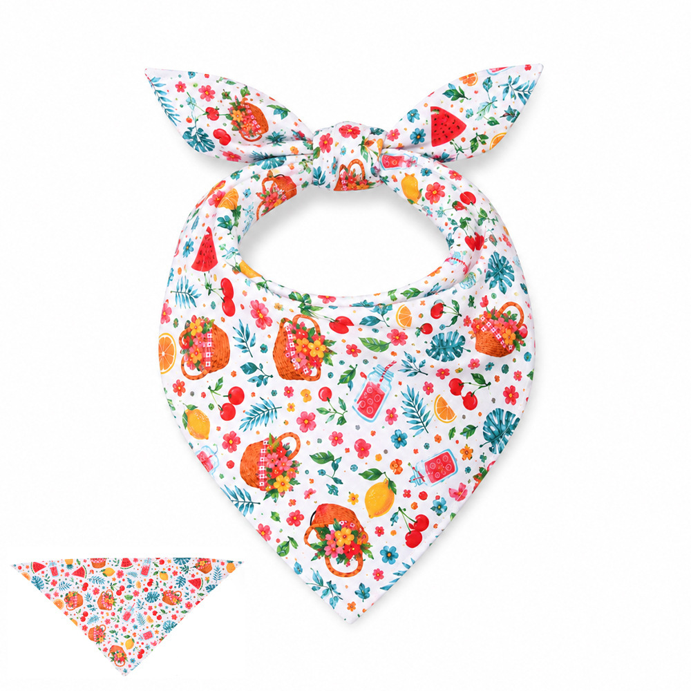 Pañuelo triangular de picnic de frutas [65*32cm]