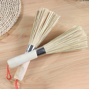 Brosse à wok et fouet de nettoyage en bambou naturel traditionnel, écologique, durable, 24 cm, outil de cuisine - Product Image 5