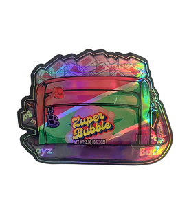 Bolsas de Mylar con Cierre Hermético y Diseño Irregular al por Mayor, Bolsas Holográficas de 3.5 Gramos con Cierre de Cremallera - Product Image 5