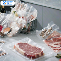 Sac sous vide transparent en nylon de qualité alimentaire sur mesure, thermoscellé PA/PE, pour la conservation de la viande congelée (saumon, porc, steak, fruits de mer)