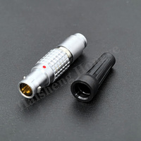 Connecteur mâle FGG.0B.307.CLAD42Z à 7 broches, auto-verrouillant, à insertion par poussée et traction, compatible avec la prise femelle EGG.0B.307.CLL