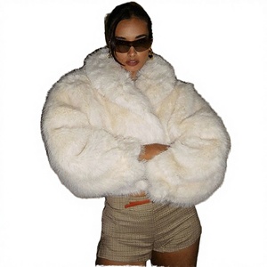 2026 Stylish New <b>Winter</b> Women's Vintage Knitted Short Faux Fur Jacket-Cropped <b>Coat</b> with <b>Thick</b> Thermal Design - Product Image 3