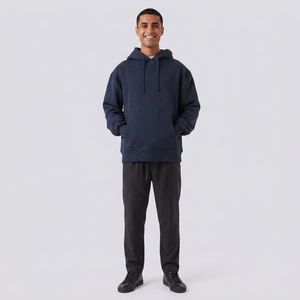 New Style Regular Fit Blank Zipper Design Solid Pattern Winter Street Style Men's Polyester/Cotton Breathable Quick Dry Hoodies - Product Image 1