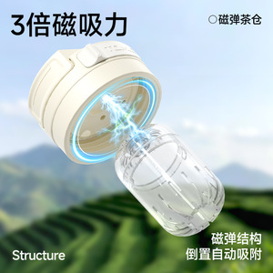 Tomic Magnetic <b>Tea</b> <b>Infuser</b> Cup Tritan Material 110C Heat Resistant <b>Tea</b> Water Separation Sports Bottle - Product Image 2