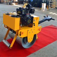 Compacteur à rouleaux vibrants à double tambour AOWEI AW-500 de 3 tonnes, moteur diesel, pour la construction de chaussées en asphalte
