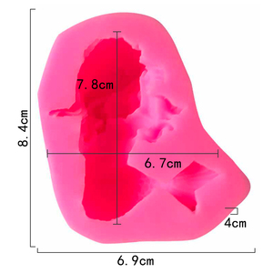 XGY-129 đáng yêu Nàng Tiên Cá hình dạng 3D Silicone bánh khuôn bánh công cụ 3D Công cụ in ấn cho Galaxy S4 trường hợp bánh công cụ cắt Silicone - Product Image 2