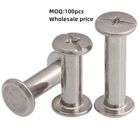 Vis M4 M5 X 3mm à 125mm en acier au carbone à tête cruciforme en acier inoxydable Chicago mâle femelle pour cuir