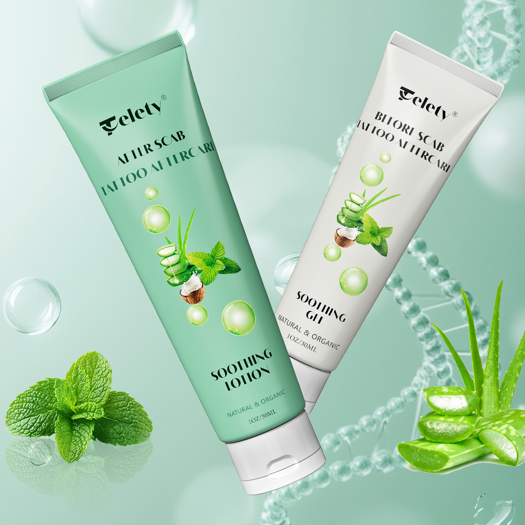 Telety Tattoo Repair Ointment Soothing Gel for Fresh Tattoos Before Scab  Stage with Aloe Portulaca Coconut Extract 30ML| Alibaba.com