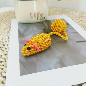 Atacado alta qualidade pet produto interativo gato colorido <span class=keywords><strong>mouse</strong></span> brinquedo dentes moagem limpo cauda bola som brinquedos pet suprimentos - Product Image 4