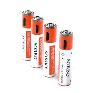 高品質の電気ディープサイクルマイクロusb充電式バッテリーaa aaa 1.5 vバッテリー
