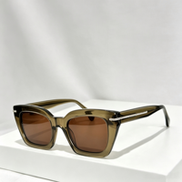 Lunettes de soleil carrées épaisses rétro unisexes, style vintage, dorées, anti-reflet, protection UV400, OEM ODM