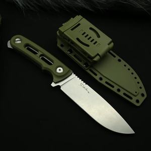 Couteau de poche tactique personnalisable de haute qualité en acier inoxydable Damas, lame G10 pour bricolage industriel extérieur, épée en bois/plastique - Product Image 5