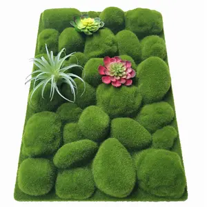 H05533 moda decorativa paisaje césped jardín césped artificial hierba musgo artificial para decoración interior al aire libre