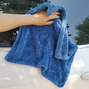 1200GSM 1400GSM Microfiber Twisted Loop Drying Towel Edgeless Microfiber Car Wash Towel Car Detail Cleaning Towels