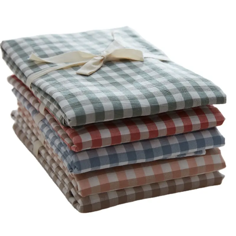 Pillowcase Simple style 100% Washed Cotton Customized Size Envelope Pillowcase Pillow Sham