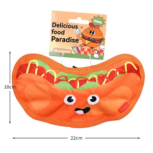 Giocattolo da Masticare per Cani Indistruttibile di Alta Qualità, Resistente con Suono, Trattamento Dentale Interattivo a Forma di Hamburger e Patatine - Product Image 6