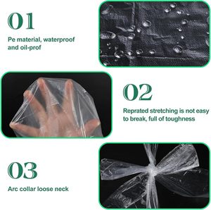 Huamaohengchun 25-Piece Eco-Friendly Recyclable Disposable Waterproof Oil-Proof Plastic Smocks for Kids Art Cooking & Crafts - Product Image 5