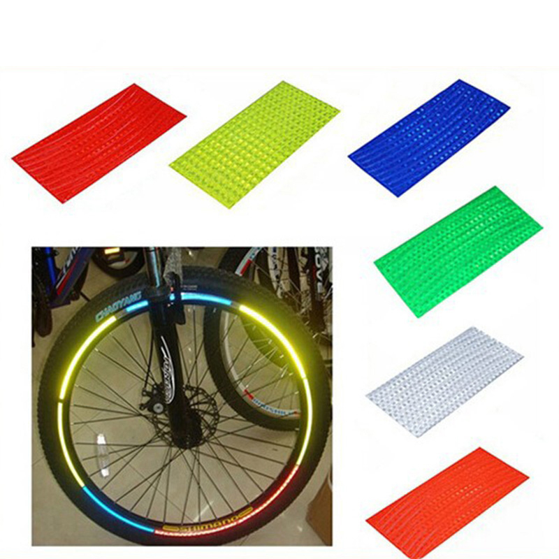 Флуоресцентные наклейки на обод колеса велосипеда, наклейки на велосипед, флуоресцентные, для горных и дорожных велосипедов, аксессуары
