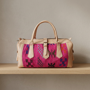 Sac de voyage unisexe de luxe classique en cuir véritable de haute qualité, élégant, avec poignée souple et fermeture éclair intégrée - Product Image 5