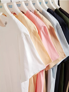 230g 도매 제조 무지 100% 면 베이직 티셔츠 운동용 유니섹스 티셔츠 - Product Image 6