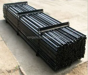 Schwarzbitumen lackierter Stahl Y-Zaunpfosten mit Zähnen für Zaun Schlitz und Tore