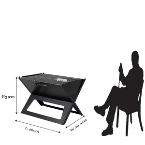 Forniture da giardino pieghevole cortile esterno camino a legna quadrato in ferro per fuoco - Product Image 5