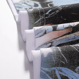 T-Shirt di Alta Qualità 100% Cotone, <span class=keywords><strong>Abbigliamento</strong></span> Streetwear Y2K con Grafiche <span class=keywords><strong>Oversize</strong></span>, Magliette 'Mixed Emotion' per <span class=keywords><strong>Uomo</strong></span> - Product Image 4