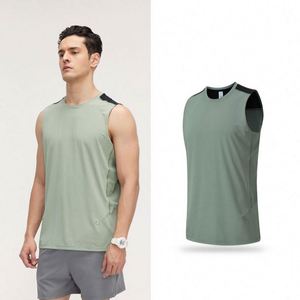 Chaleco Deportivo Personalizado de Secado Rápido para Maratón, Tejido, Casual, Cuello Redondo, Reversible, para Hombre, Entrenamiento, Running - Product Image 5
