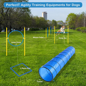 Équipement d'entraînement d'agilité pour chien personnalisable PetFit pour l'entraînement des chiens en intérieur et en extérieur avec barre de saut d'obstacles, fournitures pour animaux de compagnie - Product Image 3