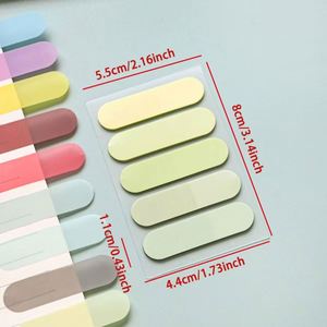 Notas Adhesivas Transparentes de PET con Degradado Semicircular Multicolor, Esenciales para la Vuelta al Cole para Uso Escolar y de Oficina - Product Image 2