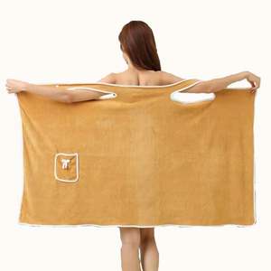 I-0311 Hot <b>Sale</b> Wearable <b>Towel</b> Bathrobe Fast Dry Washcloth Wrap Women Bath <b>Towels</b> Woman Sleepwear <b>Towel</b> - Product Image 2