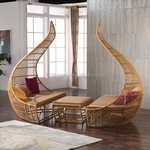 Chaise longue de piscine en rotin avec structure en aluminium pour l'extérieur - Product Image 4
