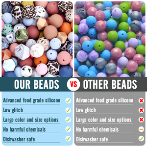 Cuentas de silicona orgánico para bebés, respetuosas con el medio ambiente, cuentas de silicona redondas de grado alimenticio, gran oferta - Product Image 6