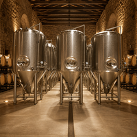 Cuve de Fermentation de Bière Tonsen 6000L, Fermenteur Conique à Double Enveloppe en Acier Inoxydable SUS304 60HL pour Brasserie Commerciale